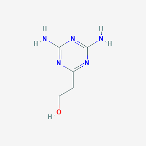 molecular formula C5H9N5O B020633 2-(4,6-Diamino-1,3,5-triazin-2-yl)ethanol CAS No. 101140-51-6