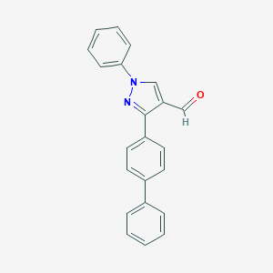 molecular formula C22H16N2O B020644 3-([1,1'-Biphenyl]-4-yl)-1-phenyl-1H-pyrazole-4-carbaldehyde CAS No. 108446-64-6