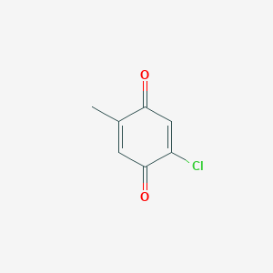 molecular formula C7H5ClO2 B020648 2,5-Cyclohexadiene-1,4-dione, 2-chloro-5-methyl- CAS No. 19832-87-2