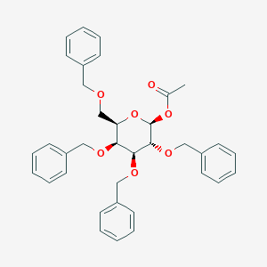 molecular formula C36H38O7 B020666 1-O-Acetyl-2,3,4,6-tetra-O-benzyl-b-D-galactopyranose CAS No. 3866-62-4