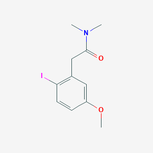 molecular formula C11H14INO2 B020668 2-(2-Iodo-5-methoxyphenyl)-N,N-dimethylacetamide CAS No. 99540-20-2