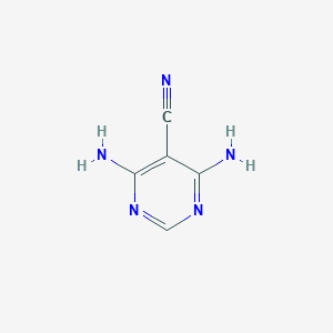 molecular formula C5H5N5 B020675 4,6-Diaminopyrimidine-5-carbonitrile CAS No. 109831-70-1