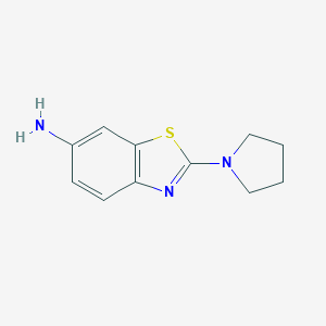 molecular formula C11H13N3S B020701 2-Pyrrolidin-1-yl-1,3-benzothiazol-6-amine CAS No. 101213-32-5