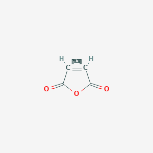 molecular formula C4H2O3 B020723 (3,4-13C2)Furan-2,5-dione CAS No. 41403-35-4
