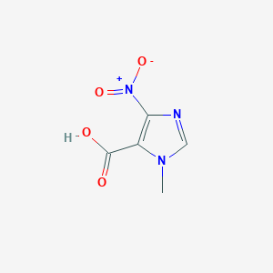 molecular formula C5H5N3O4 B020738 1-甲基-4-硝基-1H-咪唑-5-羧酸 CAS No. 54828-05-6