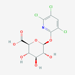 molecular formula C11H10Cl3NO7 B020744 3,5,6-Trichloro-2-pyridinol glucuronide CAS No. 58997-12-9