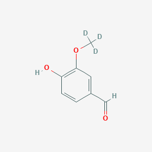 molecular formula C8H8O3 B020755 4-羟基-3-甲氧基苯甲醛-d3 CAS No. 74495-74-2