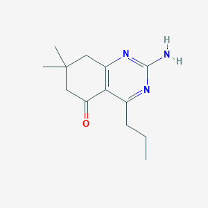 molecular formula C13H19N3O B020772 2-Amino-7,7-dimethyl-4-propyl-7,8-dihydroquinazolin-5(6H)-one CAS No. 331966-05-3