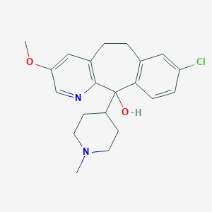 molecular formula C21H25ClN2O2 B020781 8-Chloro-3-methoxy-11-(1-methyl-4-piperidinyl)-6,11-dihydro-5H-benzo[5,6]-cyclohepta[1,2-b]pyridin-11-ol CAS No. 165739-71-9