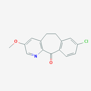 molecular formula C15H12ClNO2 B020782 8-Chloro-3-methoxy-5,6-dihydro-11H-benzo[5,6]-cyclohepta[1,2-b]pyridin-11-one CAS No. 165739-70-8