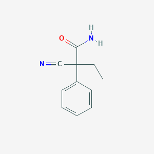 molecular formula C11H12N2O B020796 2-Cyano-2-phenylbutanamide CAS No. 80544-75-8