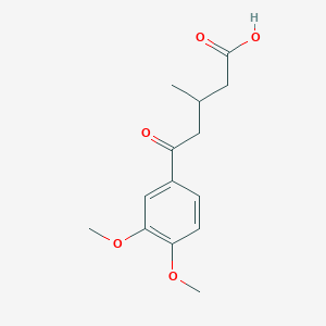 molecular formula C14H18O5 B020800 5-(3,4-Dimethoxyphenyl)-3-methyl-5-oxovaleric acid CAS No. 106591-88-2