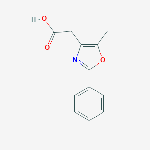 molecular formula C12H11NO3 B020803 2-(5-Methyl-2-phenyl-1,3-oxazol-4-yl)acetic acid CAS No. 107367-98-6
