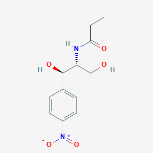 molecular formula C12H16N2O5 B020808 n-[(1r,2r)-1,3-Dihydroxy-1-(4-nitrophenyl)propan-2-yl]propanamide CAS No. 35098-52-3