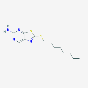 molecular formula C13H20N4S2 B020811 5-Amino-2-(octylthio)thiazolo[5,4-d]pyrimidine CAS No. 19844-43-0