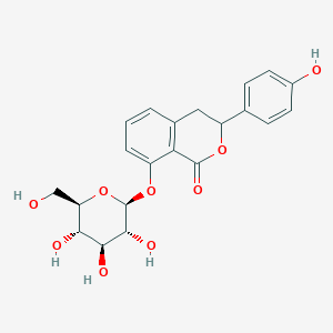 molecular formula C21H22O9 B020815 (3R)-Hydrangenol 8-O-glucoside pentaacetate CAS No. 67600-94-6