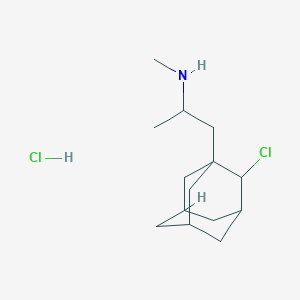 molecular formula C14H25Cl2N B020816 Adamantane, 2-chloro-1-(2-methylaminopropyl)-, hydrochloride CAS No. 19835-43-9