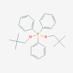 molecular formula C28H37O2P B020824 Bis(2,2-dimethylpropoxy)(triphenyl)-lambda~5~-phosphane CAS No. 105785-75-9