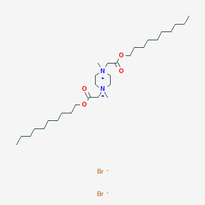 molecular formula C30H60Br2N2O4 B020828 Decyl 2-[4-(2-decoxy-2-oxoethyl)-1,4-dimethylpiperazine-1,4-diium-1-yl]acetate;dibromide CAS No. 109460-91-5