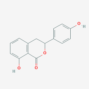 molecular formula C15H12O4 B020845 (3R)-Hydrangenol 8-O-glucoside pentaacetate CAS No. 480-47-7