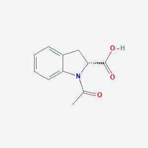 molecular formula C11H11NO3 B020847 (2R)-1-Acetyl-2,3-dihydro-1H-indole-2-carboxylic acid CAS No. 103476-80-8