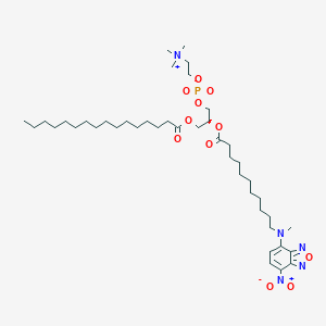 molecular formula C42H74N5O11P B020868 [(2R)-3-hexadecanoyloxy-2-[11-[methyl-(4-nitro-2,1,3-benzoxadiazol-7-yl)amino]undecanoyloxy]propyl] 2-(trimethylazaniumyl)ethyl phosphate CAS No. 108535-67-7