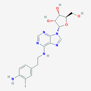 molecular formula C18H21IN6O4 B020874 N(6)-2-(4-Amino-3-iodophenyl)ethyladenosine CAS No. 105834-00-2