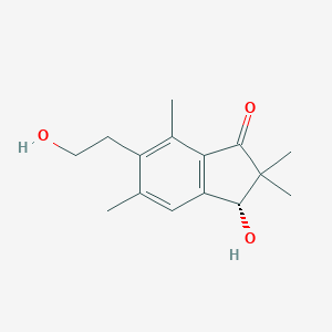 molecular formula C15H20O3 B208798 3-hydroxy-6-(2-hydroxyethyl)-2,2,5,7-tetramethyl-2,3-dihydro-1H-inden-1-one CAS No. 34169-70-5