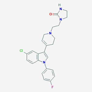 B020881 1-[2-[4-[5-chloro-1-(4-fluorophenyl)indol-3-yl]-3,6-dihydro-2H-pyridin-1-yl]ethyl]imidazolidin-2-one CAS No. 106516-54-5