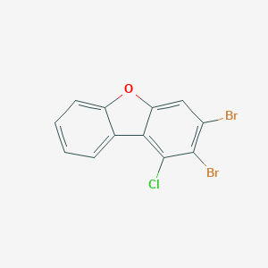 molecular formula C12H5Br2ClO B020889 Dibenzofuran, dibromochloro- CAS No. 107227-57-6