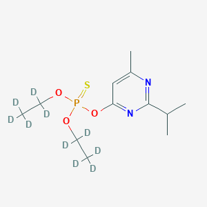 molecular formula C12H21N2O3PS B020924 (6-Methyl-2-propan-2-ylpyrimidin-4-yl)oxy-bis(1,1,2,2,2-pentadeuterioethoxy)-sulfanylidene-lambda5-phosphane CAS No. 100155-47-3