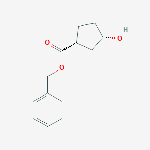 molecular formula C13H16O3 B209277 BENZYL (1R,3S)-3-HYDROXYCYCLOPENTANE-1-CARBOXYLATE 