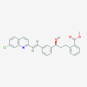 molecular formula C28H24ClNO3 B020937 (S)-Methyl 2-(3-(3-(2-(7-chloroquinolin-2-yl)vinyl)phenyl)-3-hydroxypropyl)benzoate CAS No. 142569-69-5