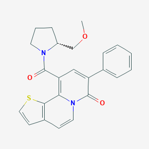 2-(Methoxymethyl)-1-((7-oxo-8-phenyl-7H-thieno(2,3-a)quinolizin-10-yl)carbonyl)pyrrolidine