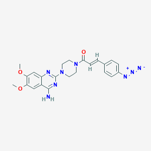 (E)-1-[4-(4-amino-6,7-dimethoxyquinazolin-2-yl)piperazin-1-yl]-3-(4-azidophenyl)prop-2-en-1-one