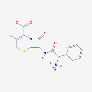 7-{[Amino(phenyl)acetyl]amino}-3-methyl-8-oxo-5-thia-1-azabicyclo[4.2.0]oct-2-ene-2-carboxylic acid