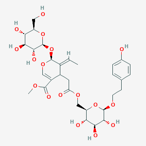 molecular formula C31H42O17 B210156 methyl (4S,5E,6S)-5-ethylidene-4-[2-oxo-2-[[(2R,3S,4S,5R,6R)-3,4,5-trihydroxy-6-[2-(4-hydroxyphenyl)ethoxy]oxan-2-yl]methoxy]ethyl]-6-[(2S,3R,4S,5S,6R)-3,4,5-trihydroxy-6-(hydroxymethyl)oxan-2-yl]oxy-4H-pyran-3-carboxylate CAS No. 39011-92-2