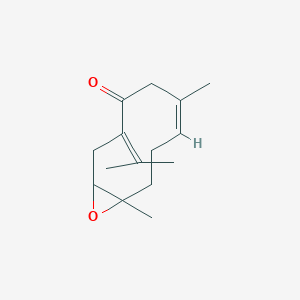 molecular formula C15H22O2 B210169 (6Z)-6,10-dimethyl-3-propan-2-ylidene-11-oxabicyclo[8.1.0]undec-6-en-4-one CAS No. 92691-35-5
