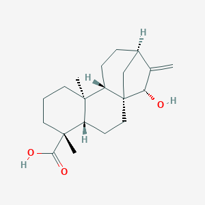 molecular formula C20H30O3 B210242 (1R,4S,5R,9S,10S,13R,15S)-15-Hydroxy-5,9-dimethyl-14-methylidenetetracyclo[11.2.1.01,10.04,9]hexadecane-5-carboxylic acid CAS No. 22338-69-8