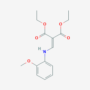 molecular formula C15H19NO5 B021058 Diethyl 2-[(2-methoxyanilino)methylene]malonate CAS No. 104007-09-2
