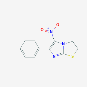 molecular formula C12H11N3O2S B021062 2,3-Dihydro-6-(4-methylphenyl)-5-nitroimidazo(2,1-b)thiazole CAS No. 106636-50-4