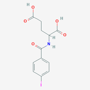 molecular formula C12H12INO5 B021073 2-[(4-Iodobenzoyl)amino]pentanedioic acid CAS No. 104252-71-3