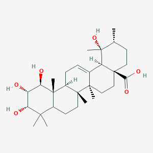 molecular formula C30H48O6 B210918 (1R,2R,4aS,6aS,6aS,6bR,10S,11S,12S,12aR,14bR)-1,10,11,12-tetrahydroxy-1,2,6a,6b,9,9,12a-heptamethyl-2,3,4,5,6,6a,7,8,8a,10,11,12,13,14b-tetradecahydropicene-4a-carboxylic acid CAS No. 120211-98-5