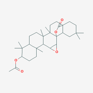 molecular formula C32H48O5 B210930 11a,12a-Epoxy-3b-hydroxy-28,13-oleananolide 3-acetate CAS No. 35738-25-1