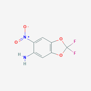 molecular formula C7H4F2N2O4 B021095 2,2-Difluoro-6-nitro-benzo[1,3]dioxol-5-ylamine CAS No. 1644-86-6