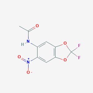 molecular formula C9H6F2N2O5 B021096 N-(2,2-二氟-6-硝基-苯并[1,3]二氧杂环-5-基)乙酰胺 CAS No. 1736-66-9