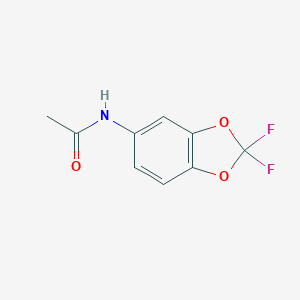 molecular formula C9H7F2NO3 B021097 N-(2,2-二氟苯并[1,3]二噁唑-5-基)乙酰胺 CAS No. 948-94-7