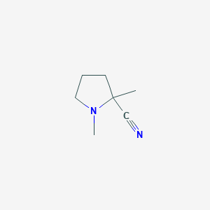 molecular formula C7H12N2 B021106 1,2-Dimethyl-2-pyrrolidinecarbonitrile CAS No. 100379-69-9