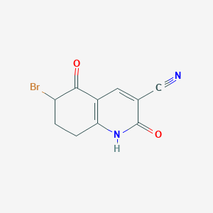 molecular formula C10H7BrN2O2 B021108 6-溴-2,5-二氧代-1,2,5,6,7,8-六氢喹啉-3-腈 CAS No. 107955-83-9