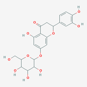 molecular formula C21H22O11 B211170 (S)-2-(3,4-Dihydroxyphenyl)-7-(beta-D-glucopyranosyloxy)-2,3-dihydro-5-hydroxy-4H-1-benzopyran-4-one CAS No. 38965-51-4